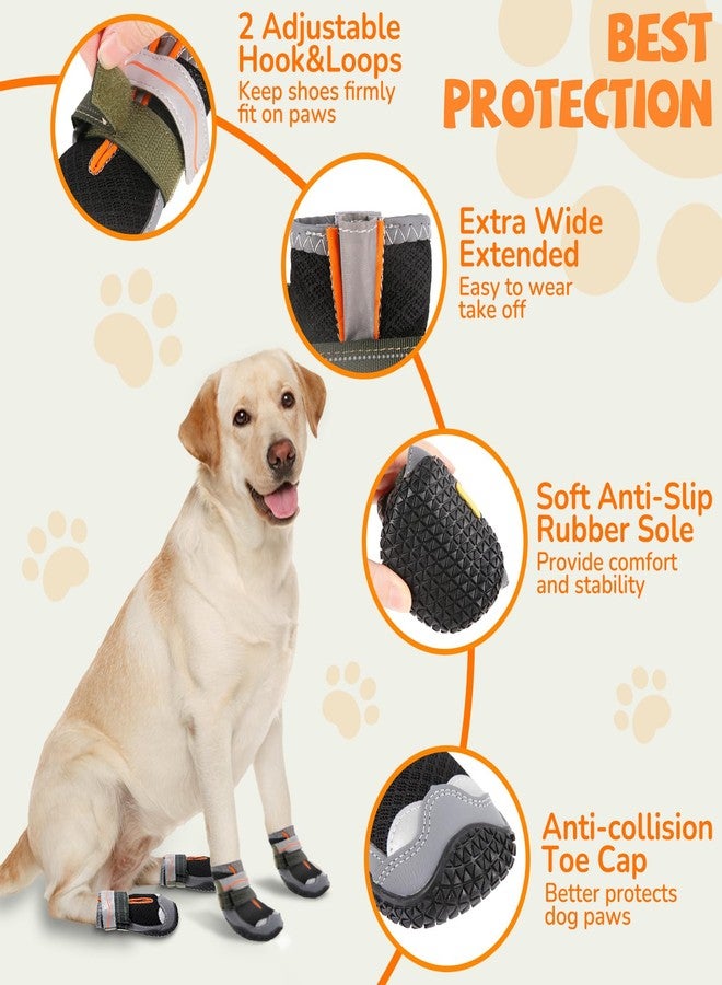 TEWIWAP Dog Shoes for Large Medium Small Dog, Dog Boots for Winter Snow, Non- Slip Waterproof Outdoor Dog Booties Paw Protectors with Reflective Strap for Hardwood Floor Hiking Walking, Size 3 - Image 5