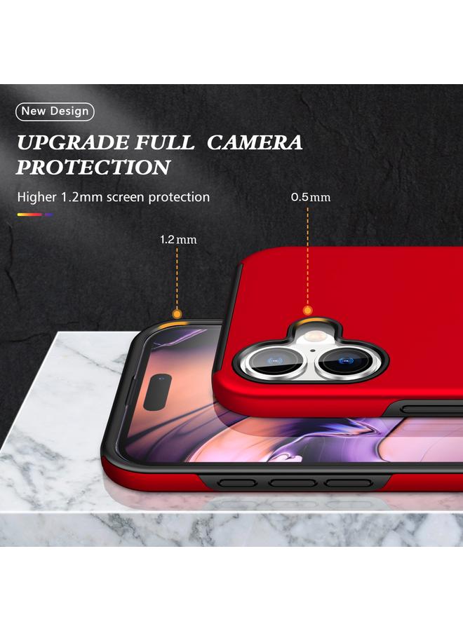 اس-توب جراب لهاتف iPhone 16 PC هجين من مادة TPU مع حامل حلقة مغناطيسية - Image 5