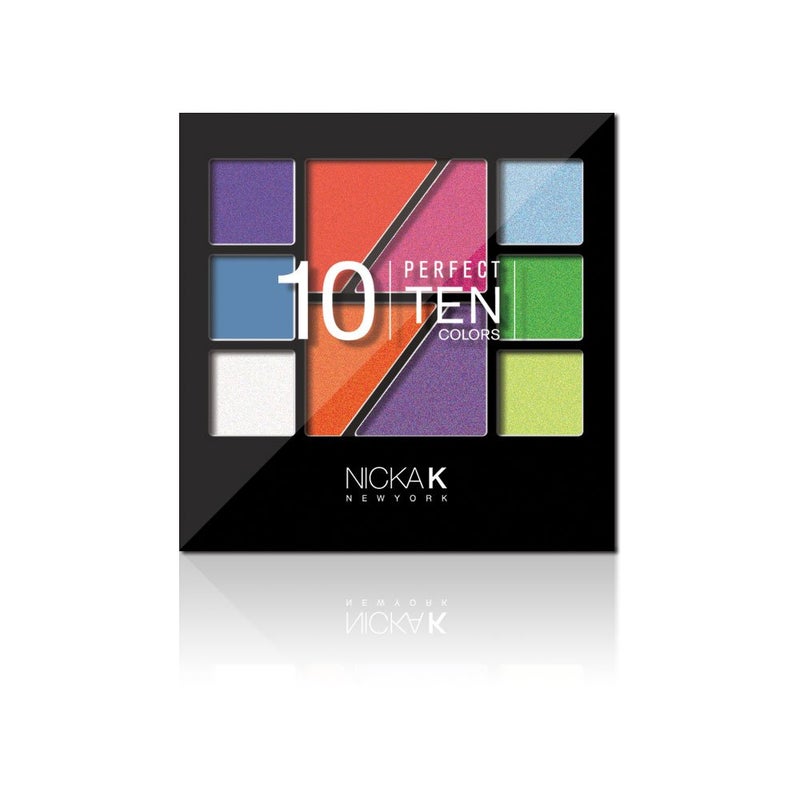 Nicka K Perfect Ten Colors Eyeshadow PaletteAP020 Multicolor 9 g