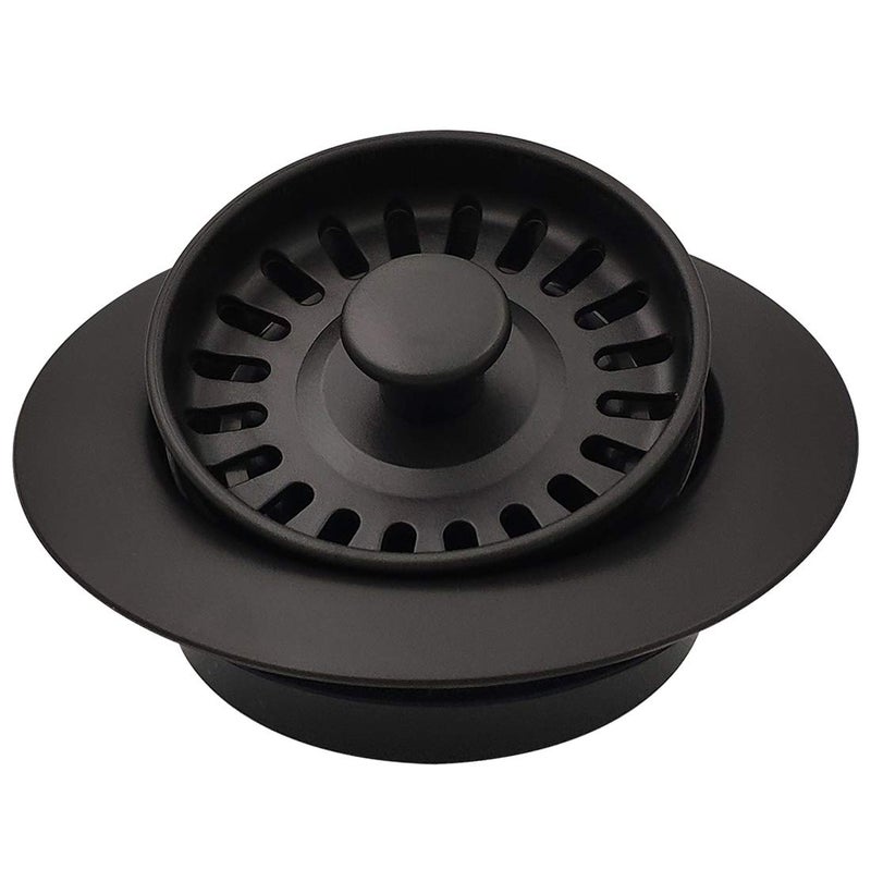 GZILA Garbage Disposal Strainer and Stopper with Decorative Disposal Flange in Black Fit 35 Inch Standard Drain Hole