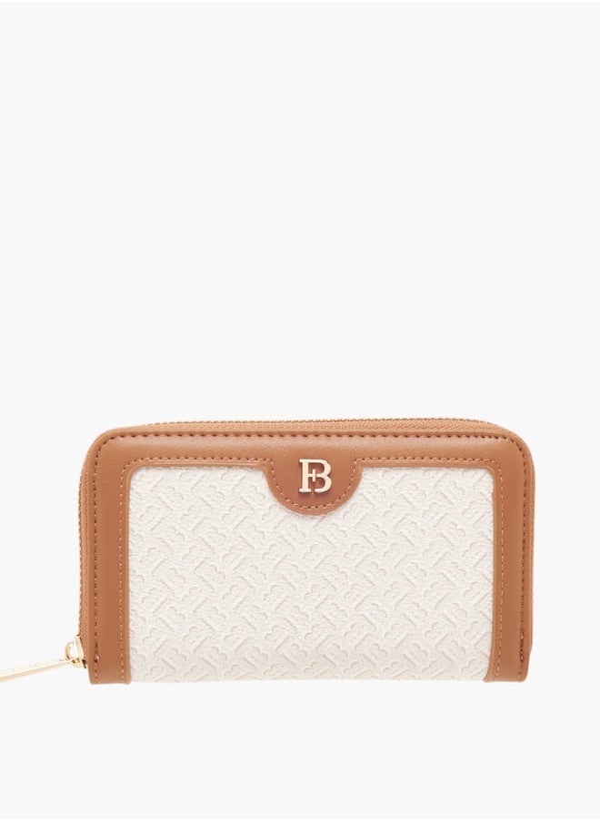 Flora Bella By Shoexpress Women Monogram Print Zip Around Wallet  - Image 1