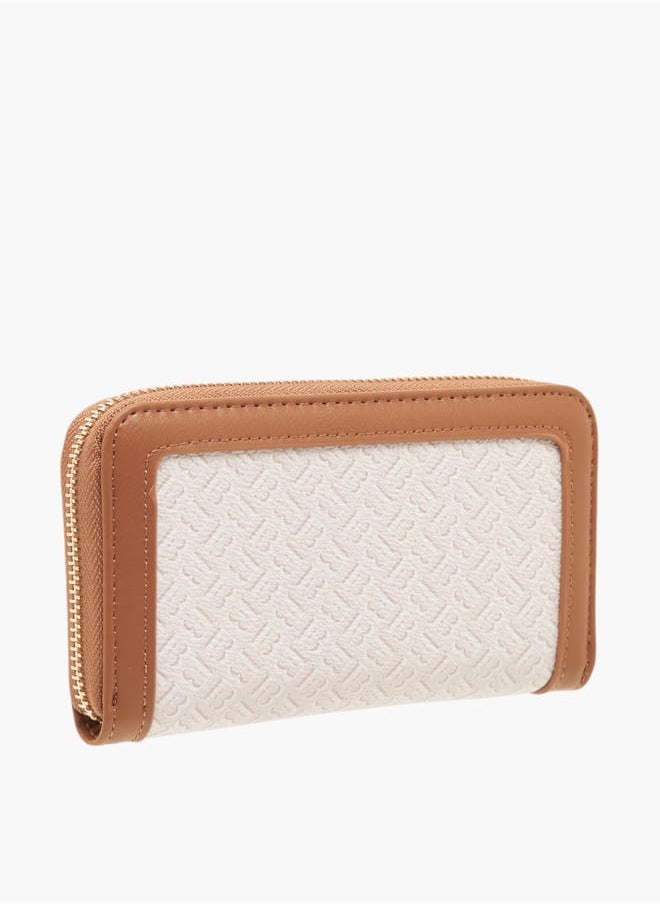 Flora Bella By Shoexpress Women Monogram Print Zip Around Wallet  - Image 2