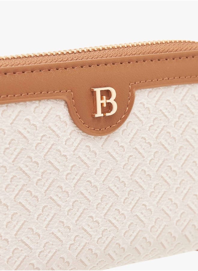 Flora Bella By Shoexpress Women Monogram Print Zip Around Wallet  - Image 3
