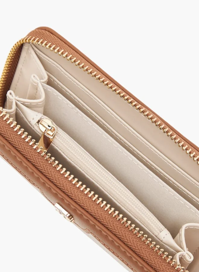 Flora Bella By Shoexpress Women Monogram Print Zip Around Wallet