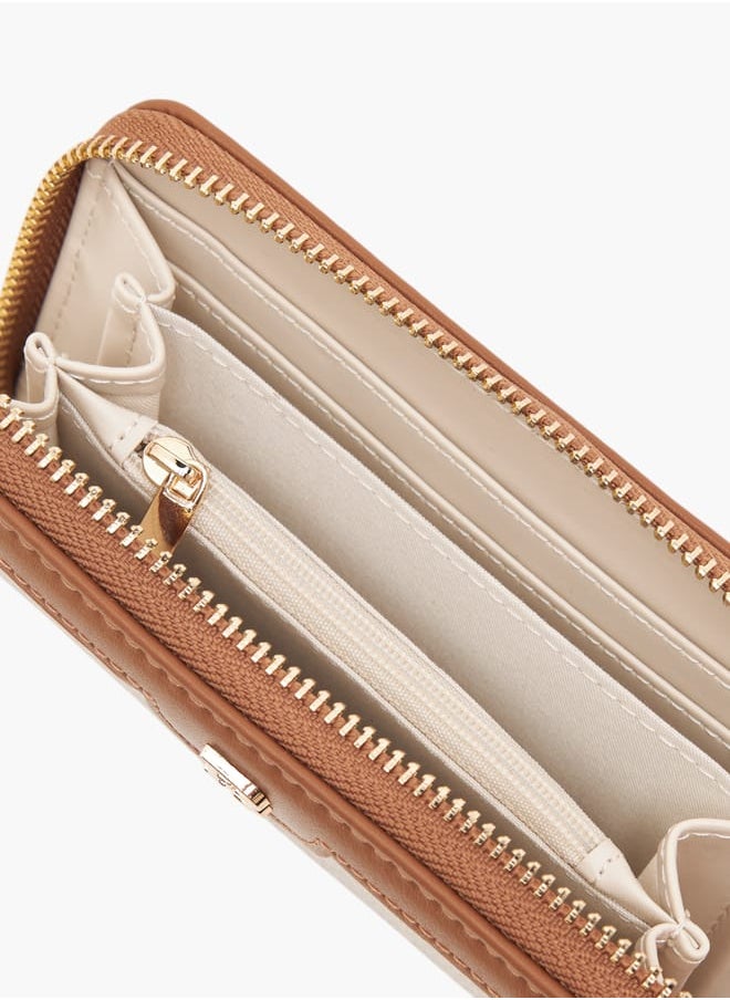 Flora Bella By Shoexpress Women Monogram Print Zip Around Wallet  - Image 5