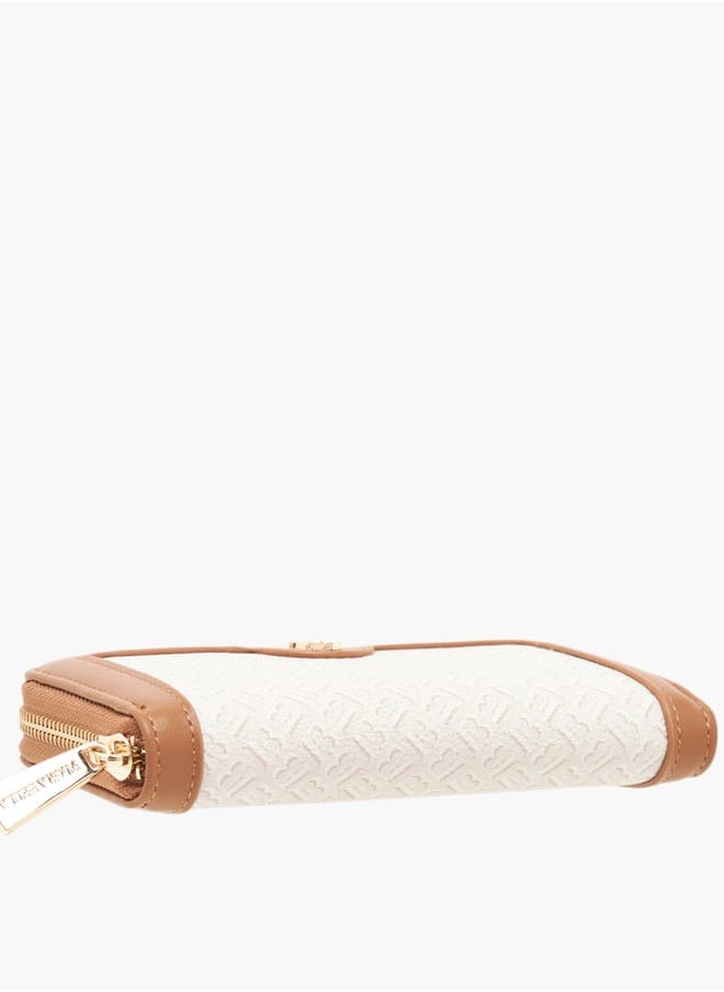 Flora Bella By Shoexpress Women Monogram Print Zip Around Wallet  - Image 4