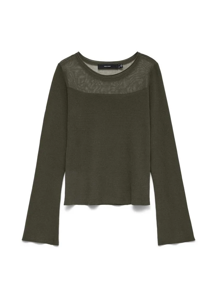 Vero Moda  Cricket Long Sleeve Crew Neck Pullover Sweater for Women | Best Price UAE