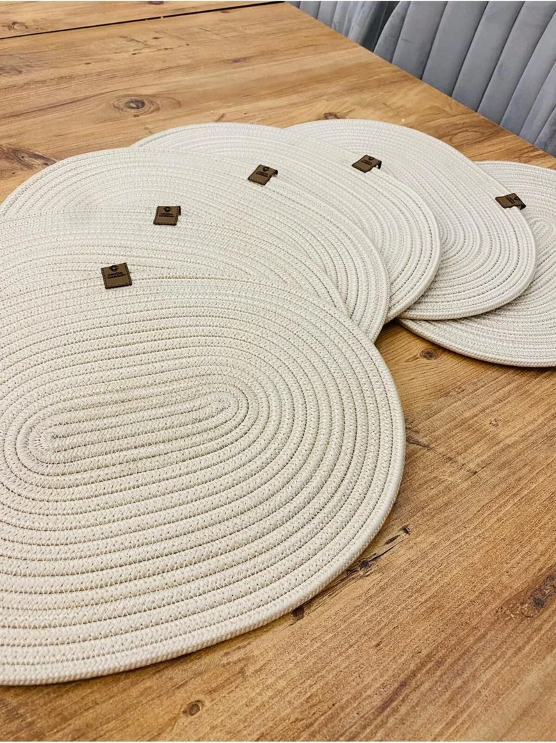 بدز ديري BDZ Leather Jute Wicker American Service Oval Base 6 Pieces