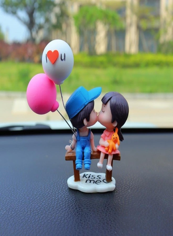 MiOYOOW Cartoon Couple Car Decoration, Cute Couples Ornaments Car Interior Decoration Accessories with Balloon for Car Bedrooms Home Desks - Image 5