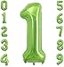 Tellpet Birthday Number Balloons Number 1 Balloon Green Foil Mylar Balloons 40 Inch - Image 4