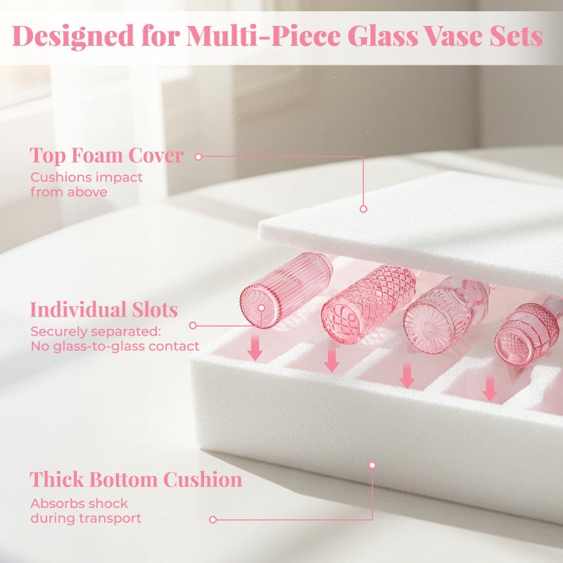 BEAHOT Pink Glass Vases in Bulk - 12 Pack Flower Bud Vases for Wedding Decorations, Glass Vase for Table Decorations, Small Vase for Baby Shower, Mother's Day, Centerpieces, Party, Home (Pink) - Image 4