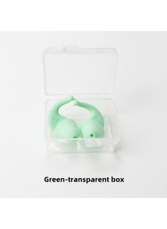 [Arrival] Soundproof Earplugs Anti-noise Sleep Earplugs Anti-water Silicone Earplugs Swimming Earplugs Factory-Color:Green-transparent Box