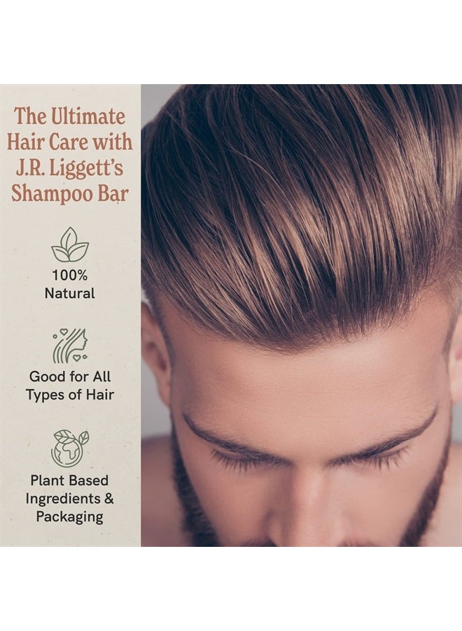 All-Natural Shampoo Bars - Original, Tea Tree & Hemp Oil, Jojoba & Peppermint Nourishes Follicles with Antioxidants and Vitamins - No Sulfate, Set of Three, 3.5 Ounce Bars