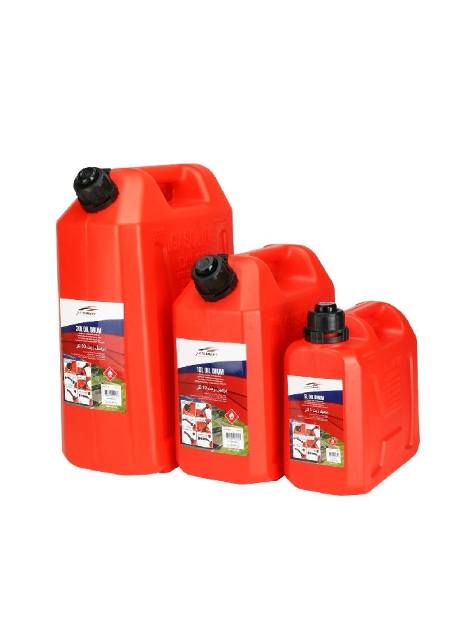 AUTOSMART Leakproof Comfortable Fuel Handling Impact-Resistant Plastic Oil Drum, Red 20 L  - Image 1