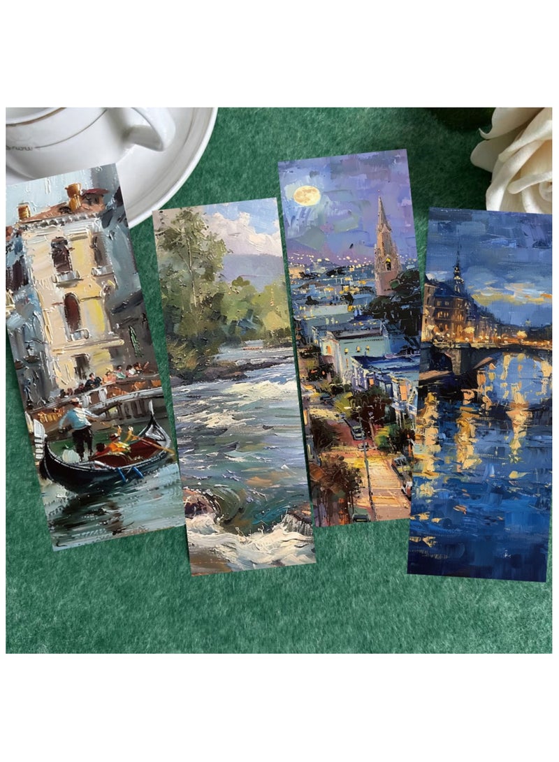 30 Pieces Oil Paintings Bulk Bookmarks, Art Painting Book Marks for Students Single Sided Cute Book Mark for Book Lovers Book Marks for Children Students Classroom Gift for Teacher - Image 3