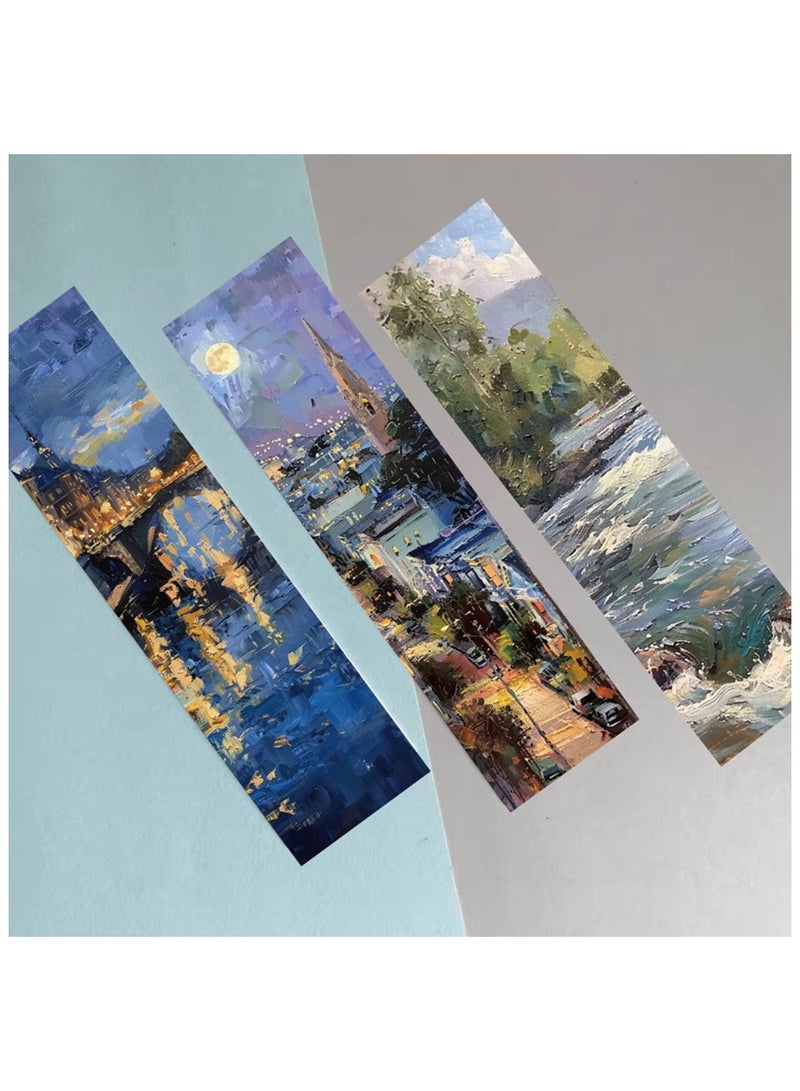 30 Pieces Oil Paintings Bulk Bookmarks, Art Painting Book Marks for Students Single Sided Cute Book Mark for Book Lovers Book Marks for Children Students Classroom Gift for Teacher - Image 4