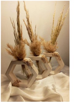 Generic Set of 3 Concrete Vase for Modern Home Decor 