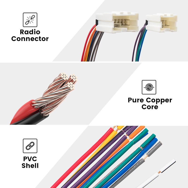 RED WOLF Radio Wiring Harness w/Antenna Adapter Compatible with Nissan 1998-2012 Frontier Pathfinder Titan, for Infiniti 1990-2008 G2/QX4 Install Aftermarket Stereo CD Receiver Cable Connector Kit - Image 4