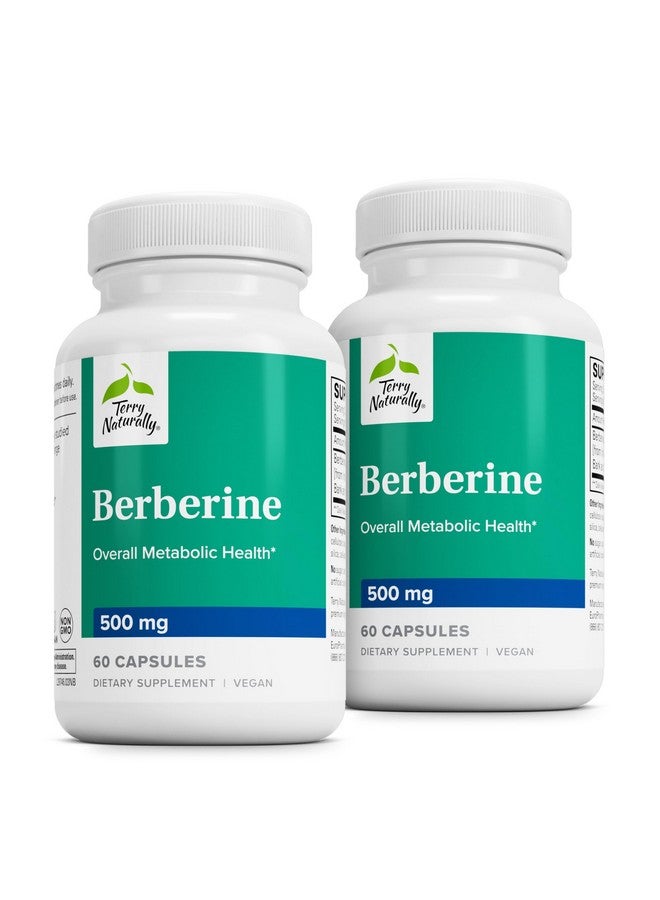 Terry Naturally Berberine - Dietary Supplement with Berberine - Liver Health Supplement for Metabolism Support - Joint Health Support for Men & Women - 60 Capsules (Pack of 2) - Image 1