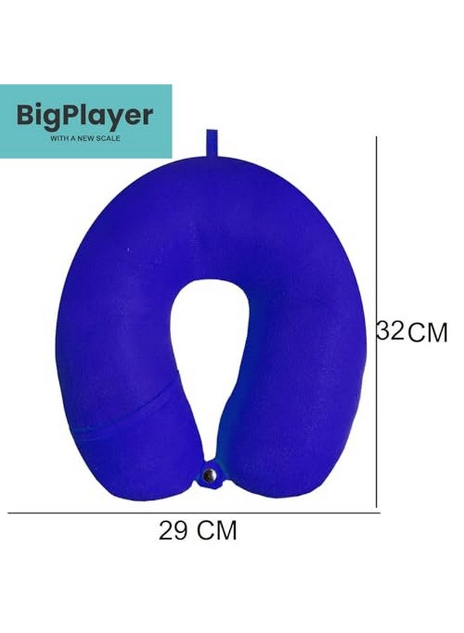 BigPlayer Neck Pillow Travel Set with Eye Mask and Storage Case - U-Shaped Memory Foam Cushion for Sleeping Neck Pain Relief in Flight Train Car Bus (Blue) - Image 3