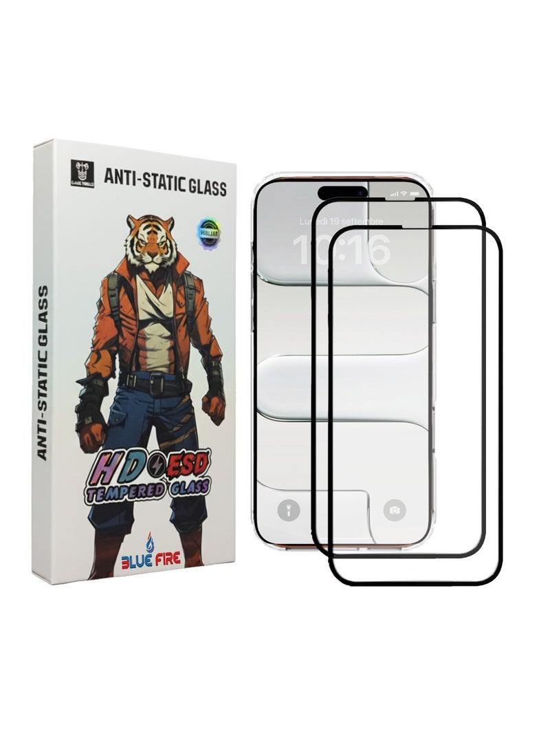 BlueFire 2-Pack HD Tempered Glass Screen Protector for iPhone 17 Air – 9H Hardness, Ultra-Clear, Scratch Resistant, Anti-Static, Anti-Fingerprint, Bubble-Free Easy Installation