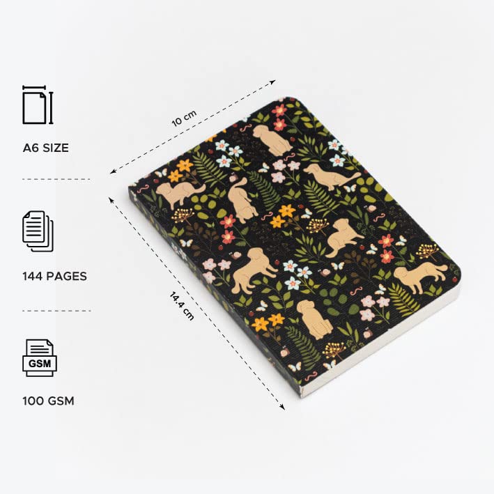 FACTOR NOTES دفتر A6: مخطط | 90 جرام | 160 صفحة (فلورا الرائعة) - Image 2