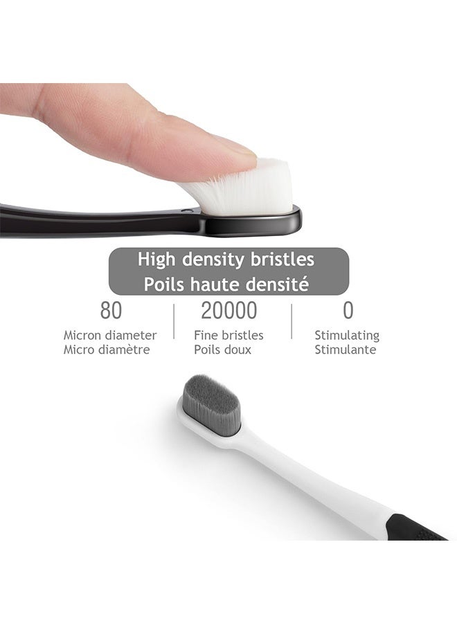 Quantum 2 PCS Extra Soft Toothbrush, Portable Case Ultra Soft Toothbrush for Travel, Ultra Extra Soft Toothbrush for Sensitive Gums - Image 3