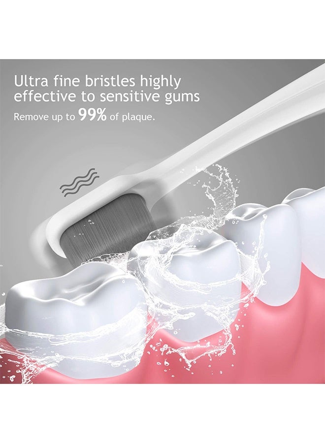 Quantum 2 PCS Extra Soft Toothbrush, Portable Case Ultra Soft Toothbrush for Travel, Ultra Extra Soft Toothbrush for Sensitive Gums - Image 4