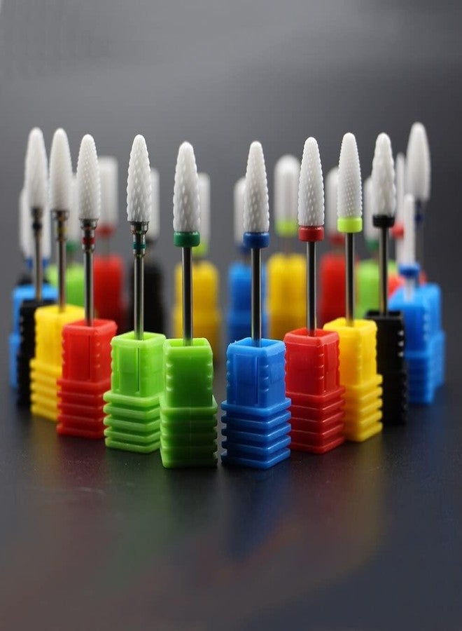 نيل ويند مجموعة رؤوس حفر الأظافر من نايل ويند، رؤوس أمان سيراميكية احترافية مقاس 3/32 بوصة لحفر الأظافر، رؤوس حفر أظافر ماسية لإزالة الجلد الميت، رؤوس إزالة طلاء الأظافر الأكريليك والجل، مناسبة لصالونات التجميل المنزلية (M- رأس ناعم - C، قطعة واحدة) - Image 4