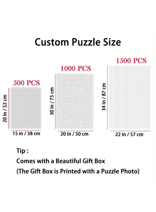 Custom Photo Puzzle 1000 PCS Personalized Gift For Couples Families Friends - Image 3