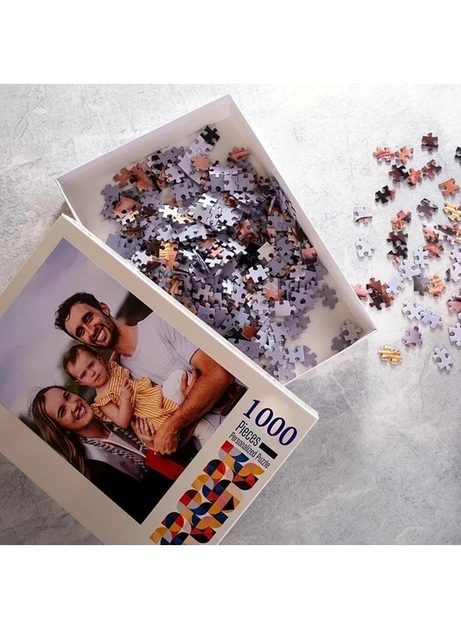 Custom Photo Puzzle 1000 PCS Personalized Gift For Couples Families Friends - Image 1