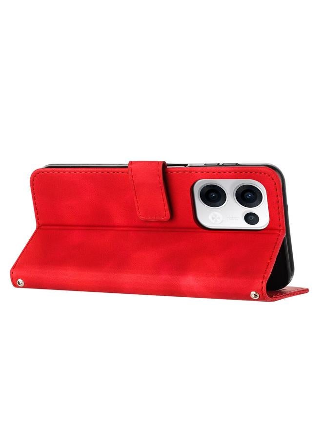 S-TOP Case For OPPO Reno13 5G Global Dream Triangle Leather Phone Case with Lanyard - Image 3