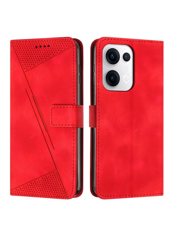 S-TOP Case For OPPO Reno13 5G Global Dream Triangle Leather Phone Case with Lanyard - Image 1