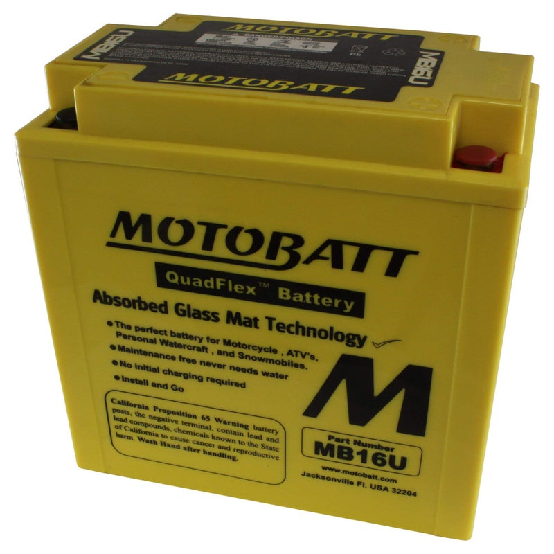 Motobatt بطارية موتوبات MB16U (12 فولت 20 أمبير) 240CCA مفعلّة من المصنع بتقنية QuadFlex AGM - Image 5
