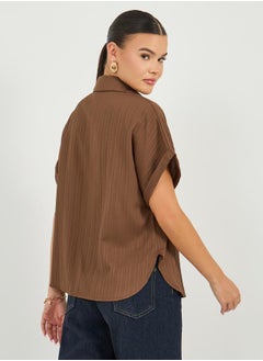 Textured Extended Sleeve Collared Shirt - pzsku/ZB0445CAE546B346C9E12Z/45/_/1739732104/f0486e27-80d5-40a6-92b9-d7d1c67950ab