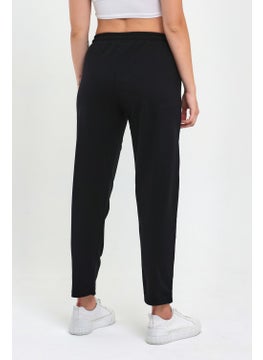 mmetalic Women's Black Classic Pocket Sweatpants  - Image 3