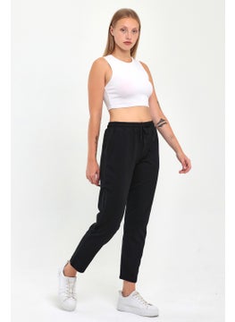 mmetalic Women's Black Classic Pocket Sweatpants  - Image 1