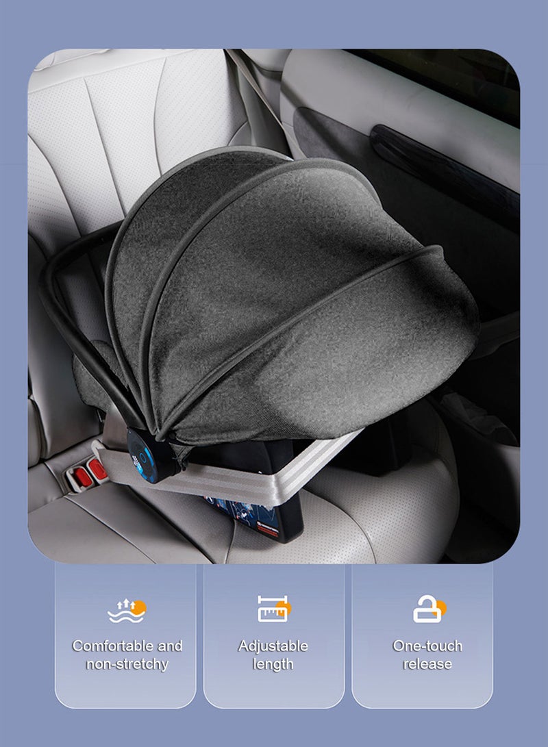 ما بيبي 4 في 1 مقعد سيارة آمن للطفل، مسند ظهر ومظلة قابلة للتعديل، حزام أمان ثلاثي النقاط، حامل سيارة للأطفال من 0-15 شهرًا - Image 5