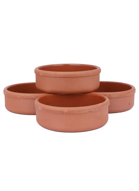Round pottery bowl set 4 pieces