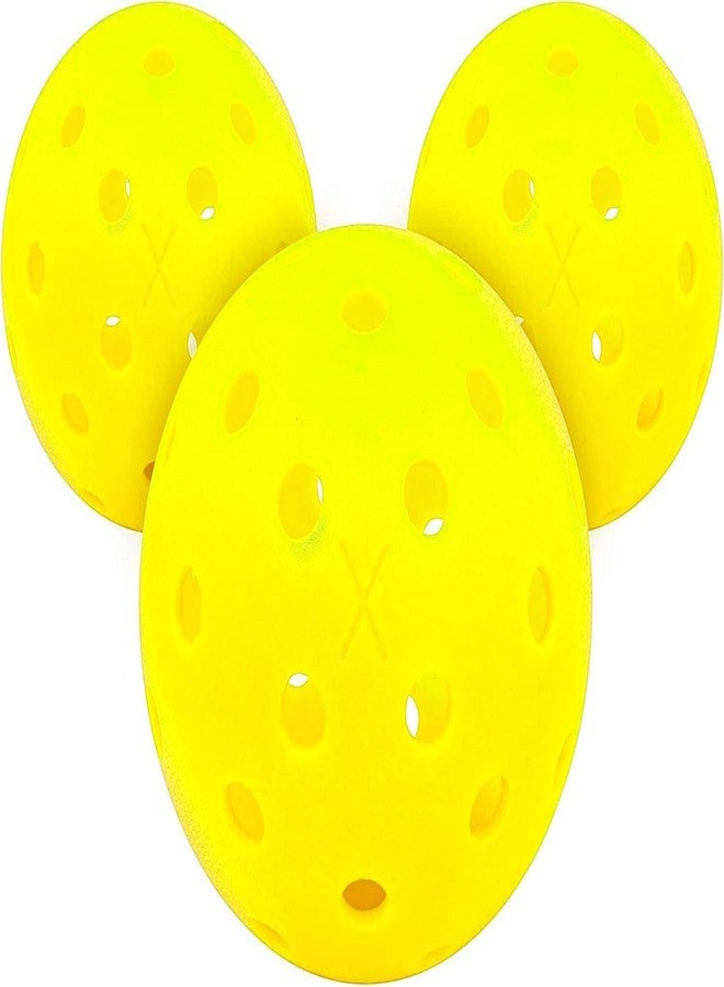 Leosportz Leoportz Pickleball Balls 40 Holes - Pickle Ball High Visiblity Balls for Indoor Outdoor Pratice | Tournament-Grade Bounce, Wind-Resistant 26 Grams (Pack of 4, Yellow) - Image 1