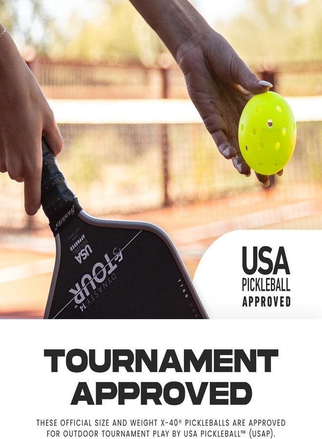 Leosportz Leoportz Pickleball Balls 40 Holes - Pickle Ball High Visiblity Balls for Indoor Outdoor Pratice | Tournament-Grade Bounce, Wind-Resistant 26 Grams (Pack of 4, Yellow) - Image 5