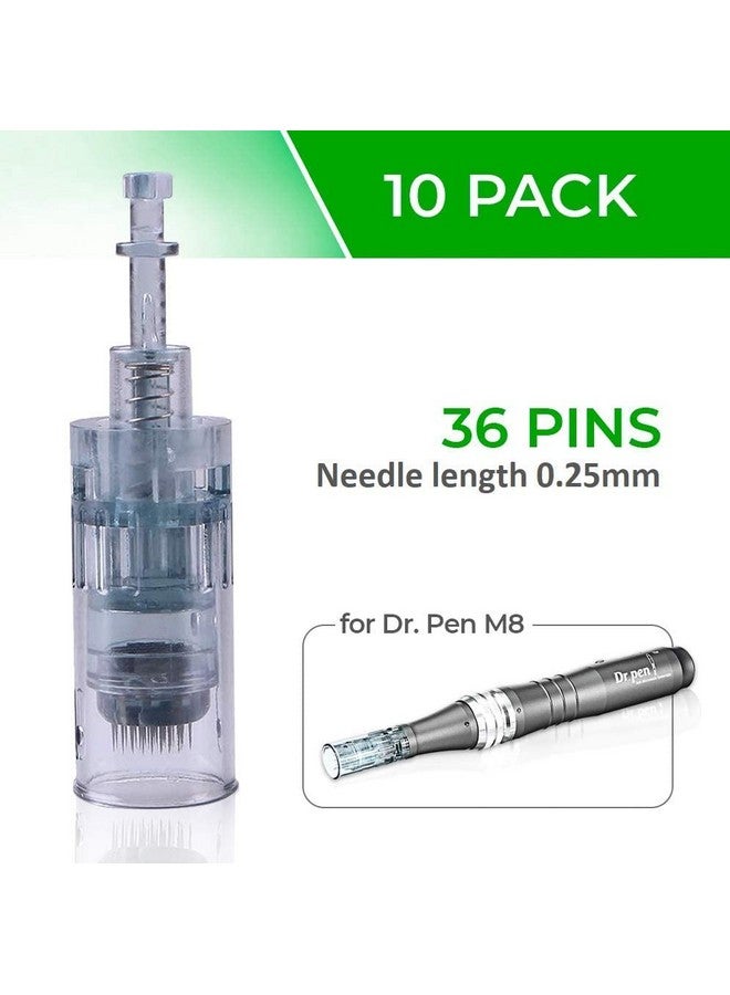 ModiX Dr. Pen Ultima M8 Replacement Cartridges - (10 PACK) - 36 Pins 0.25mm Bayonet Slot - Disposable Replacement Parts - Image 2