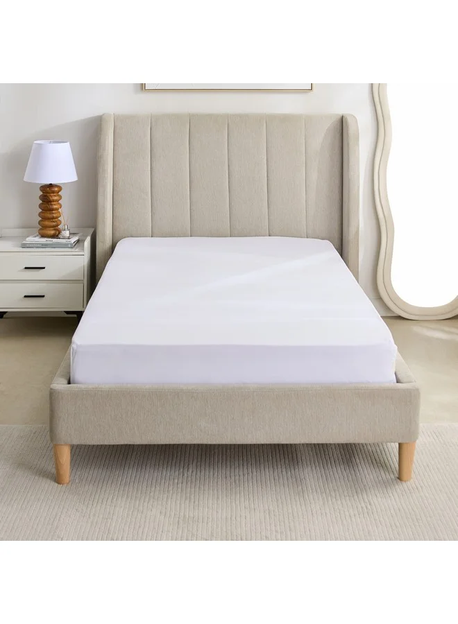 هوم بوكس شرشف سرير مزدوج بيورلي بيركال 120 × 200 × 40 سم