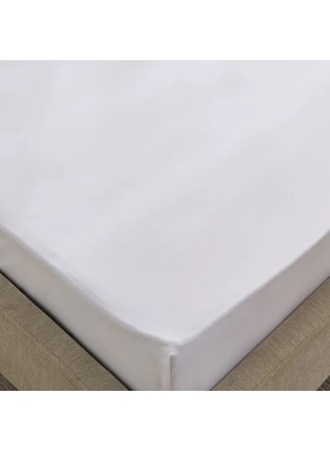 هوم بوكس شرشف سرير مزدوج بيورلي بيركال 120 × 200 × 40 سم