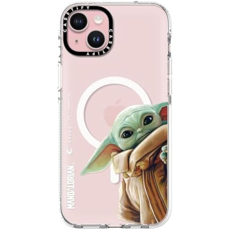 Casetify Clear iPhone 15 Plus Case 【Mandalorian Co-Lab/Not Yellowing / 6.6ft Drop Protection/Compatible with Magsafe】 - Grogu - Clear - Image 1
