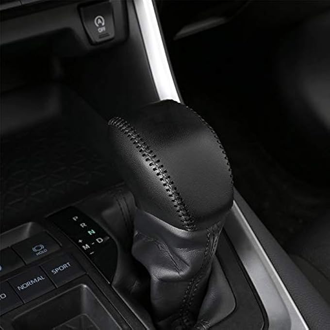 يونيتي لغطاء مقبض ناقل الحركة الجلدي الأصلي، حقيبة ملحقات حماية السيارات لتويوتا RAV4 20192025 هايلاندر 20202025 الأسود - Image 1