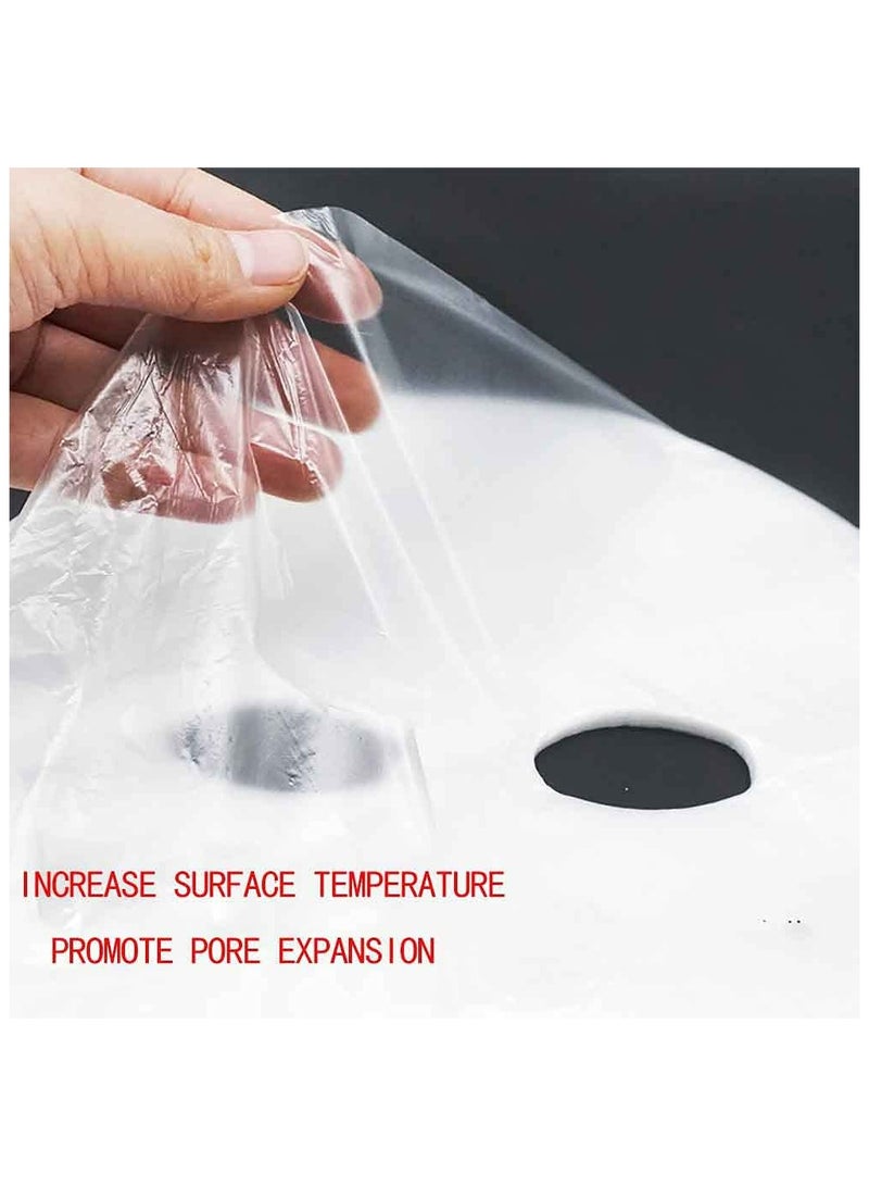Facial Plastic Wrap,Disposable Plastic Mask, DIY Disposable Female Mask 100 Sheets,Lock In Water And Moisturize Persistently - Image 2