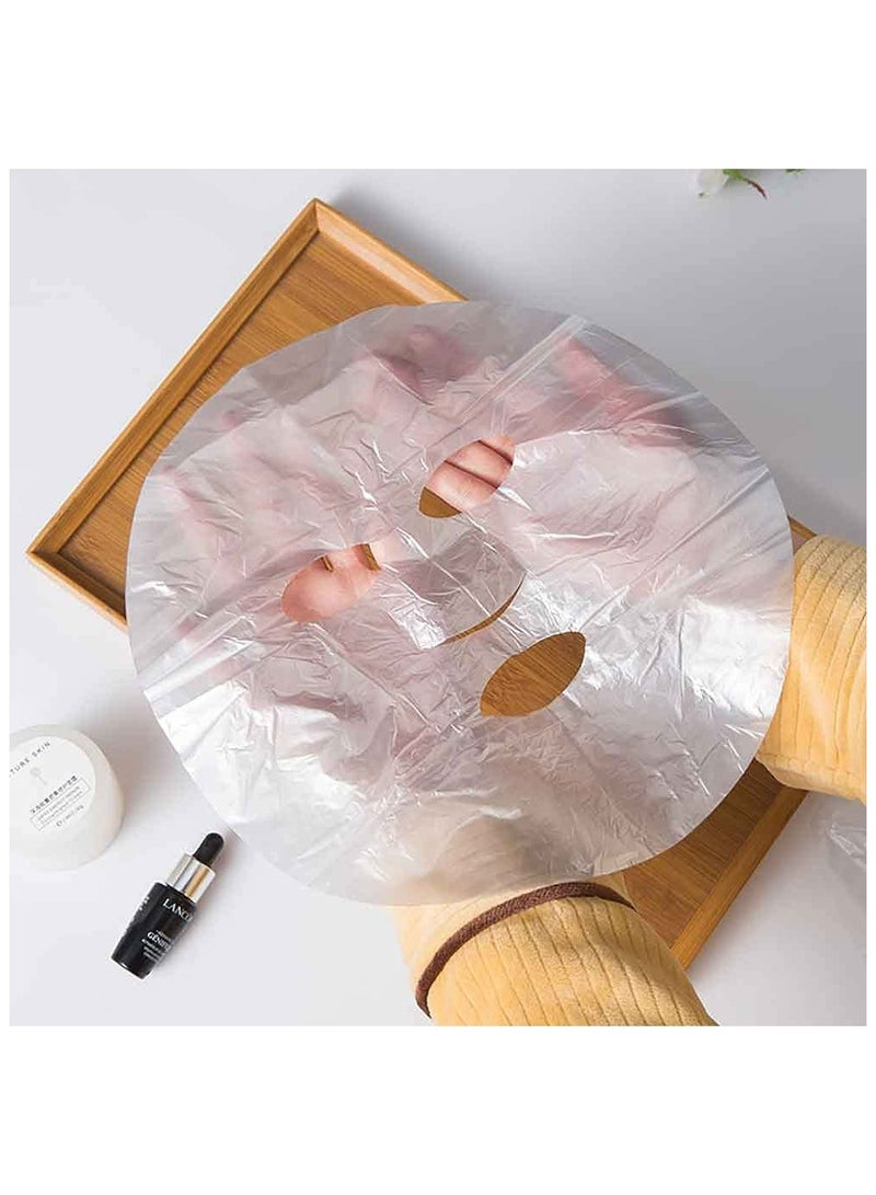 Facial Plastic Wrap,Disposable Plastic Mask, DIY Disposable Female Mask 100 Sheets,Lock In Water And Moisturize Persistently - Image 3