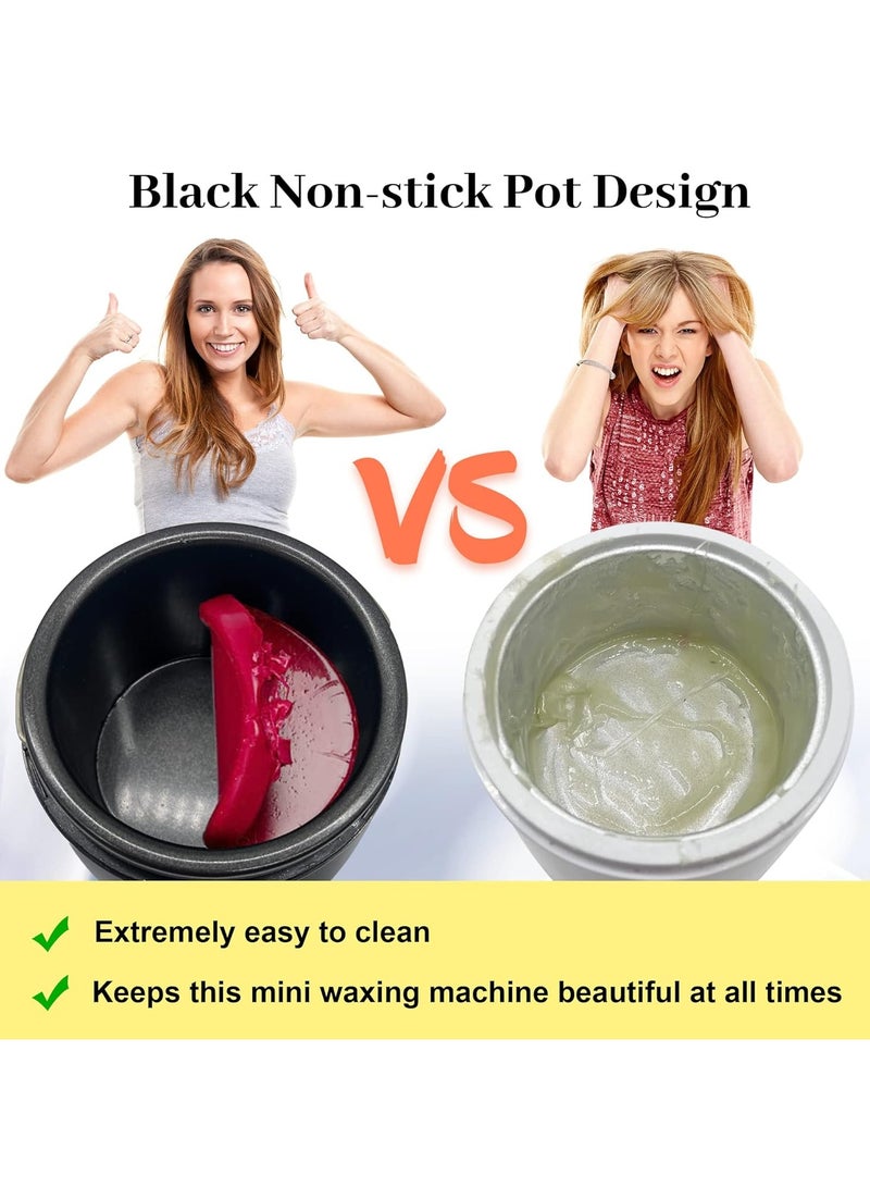 Mini Wax Pot Warmer for Hair Removal - Professional Portable Digital Wax Heater Machine for Facial Body SPA Salon with 200ml Non-stick Pot ℃/℉ Switchable Display - Image 5