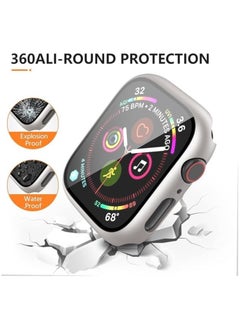 Generic Hard PC Case Compatible with Apple Watch Series 10 46mm with Tempered Glass Screen Protector, Full Coverage, Touch Sensitive, Ultra-Thin HD Bumper Protective Cover (Silver)  - Image 2